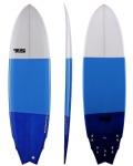 fishtail PU surfboard